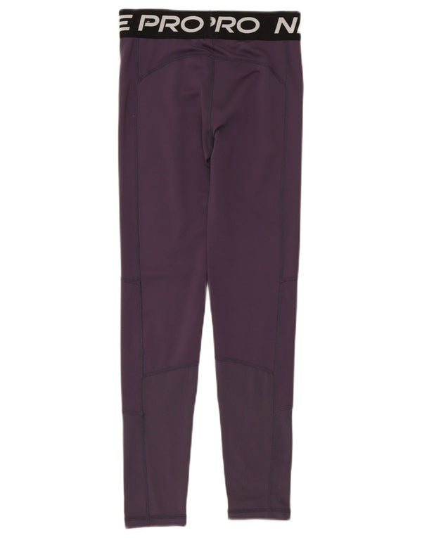 Nike piger Dri Fit grafiske leggings 12-13 år stor lilla farveblok