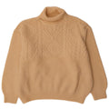 Vintage Womens Crop Oversized Roll Neck sweater IT 50 XL Off White