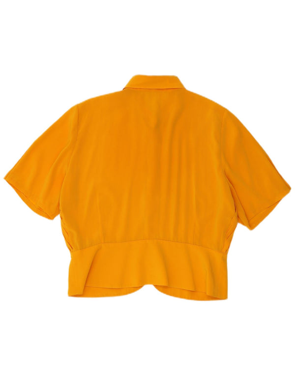 Icam Womens Crop kortærmet skjortebluse IT 54 3XL Gul