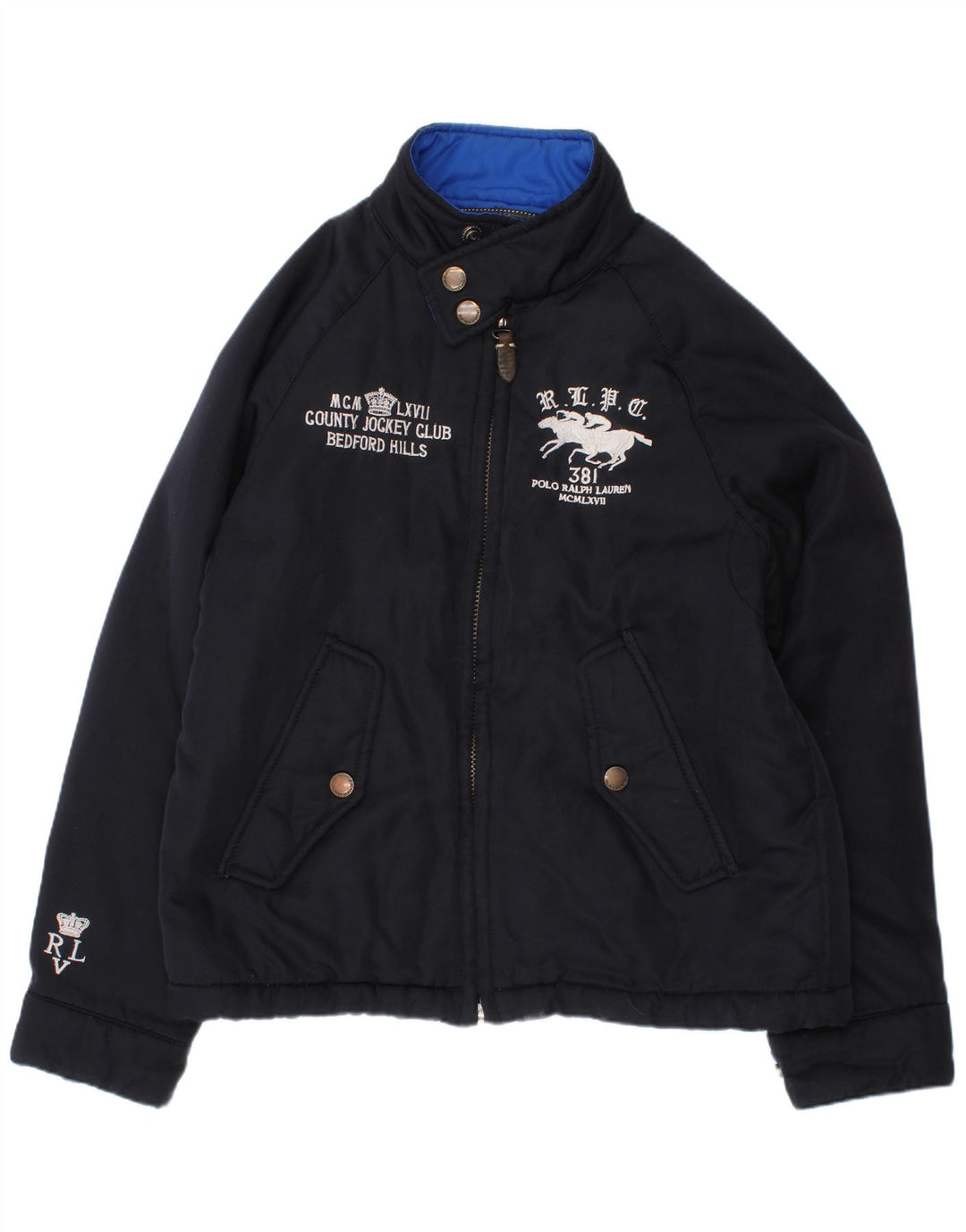 Polo Ralph Lauren drenge grafisk Harrington jakke 7-8 år Lille marineblå