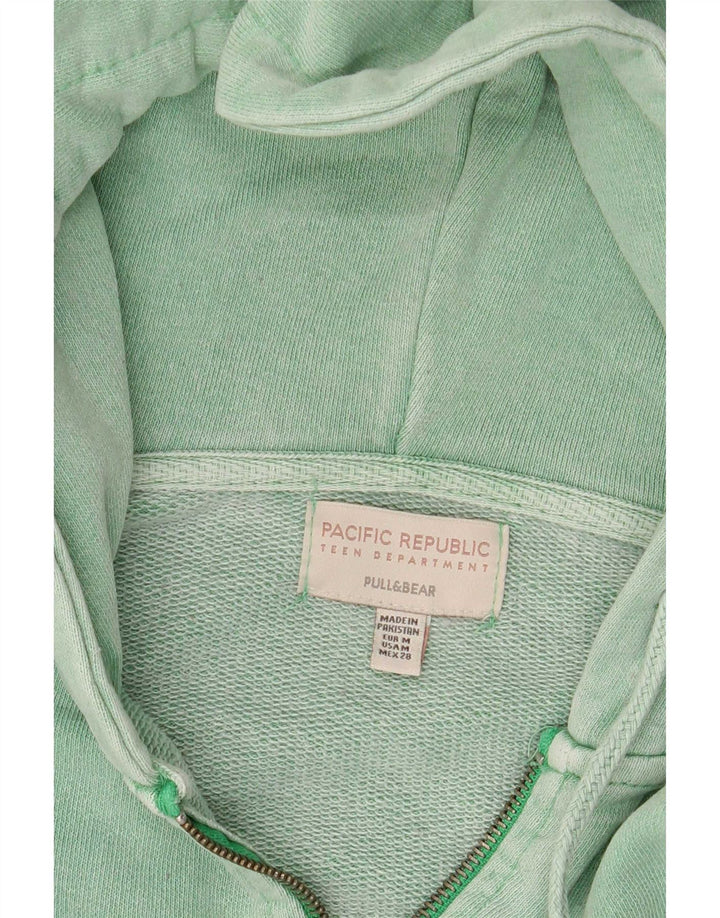 Pull & Bear Dame Oversized hættetrøje med lynlås UK 14 Medium Green