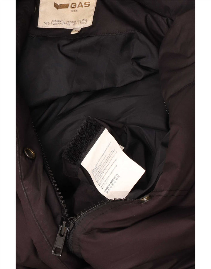 Gas, polstret frakke til kvinder, UK 14 medium brun polyester