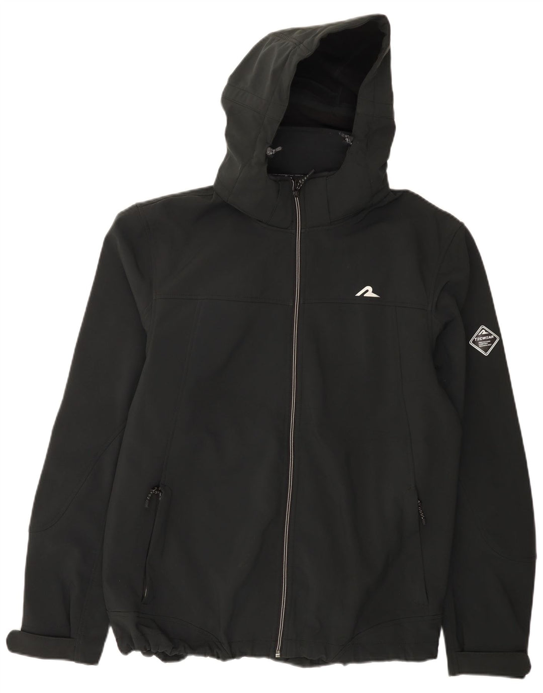 Rodeo Herre Hooded Windbreaker Jacket UK 42 XL Sort Polyester