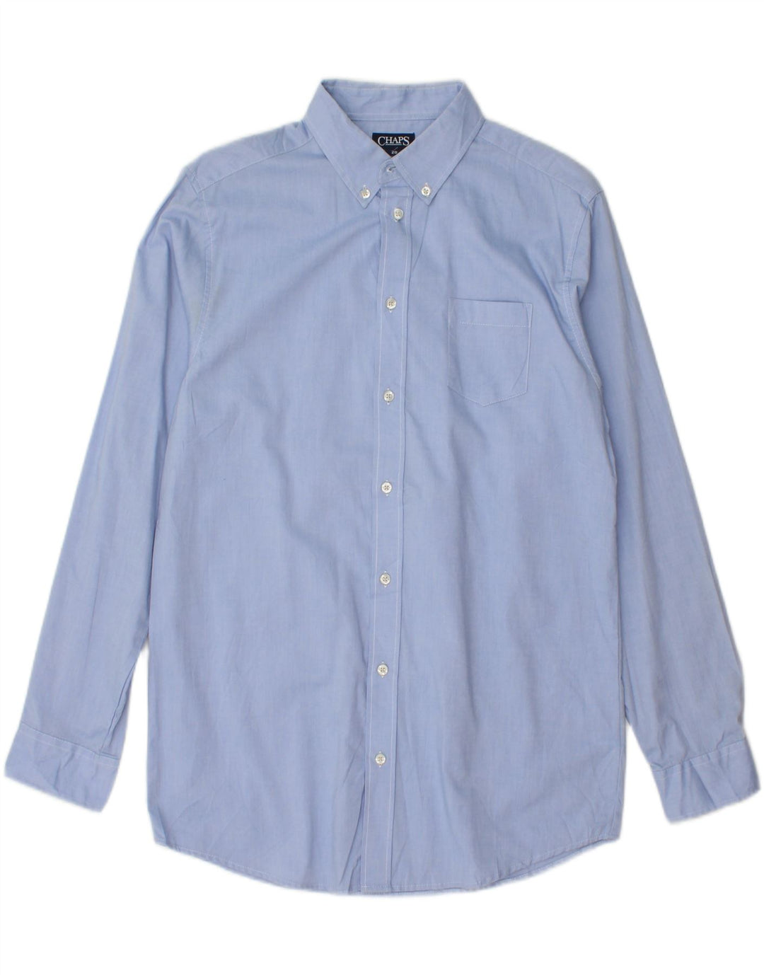 CHAPS Boys Shirt 15-16 Years Blue Cotton Vintage Chaps and Second-Hand Chaps from Messina Hembry 