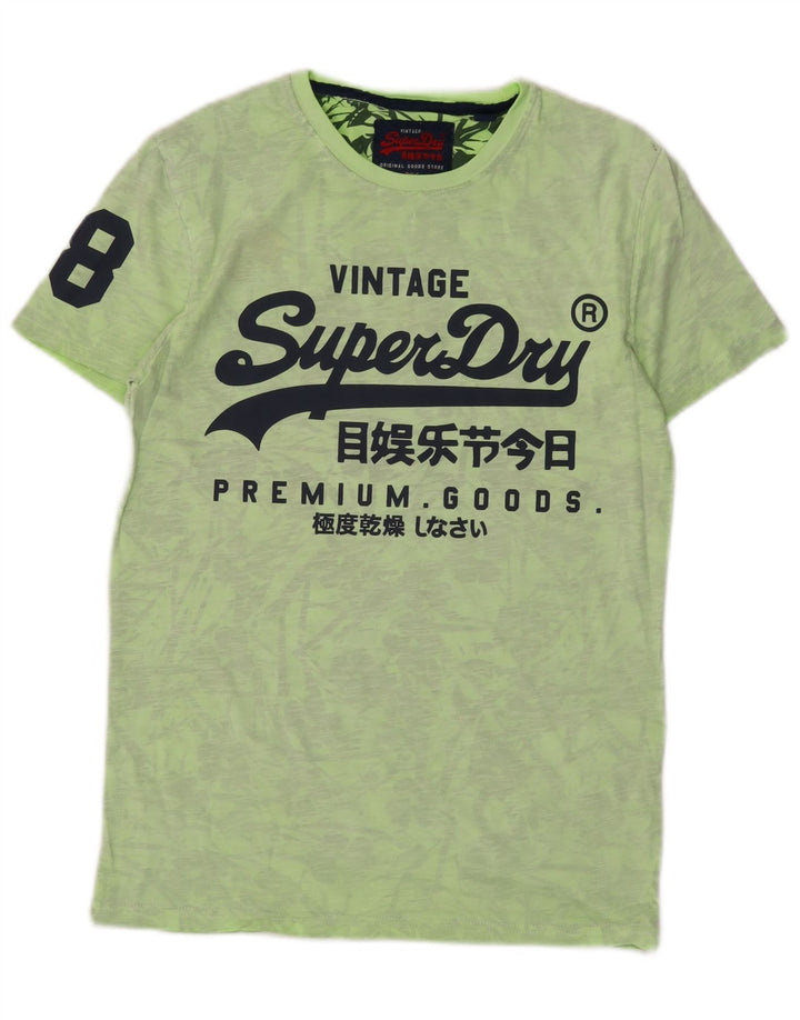 SUPERDRY Grafisk T-shirt top til mænd XS Grøn bomuld