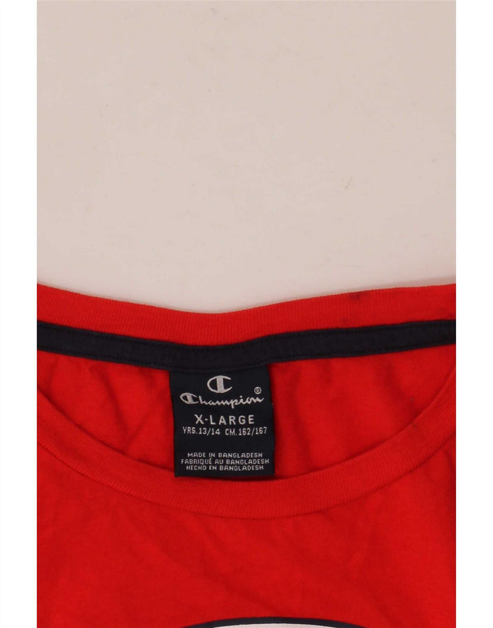 Champion Drenge Grafisk Vest Top 13-14 år XL Rød
