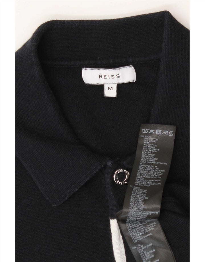 Reiss Poloshirt til mænd Medium Marineblå Colourblock Bomuld