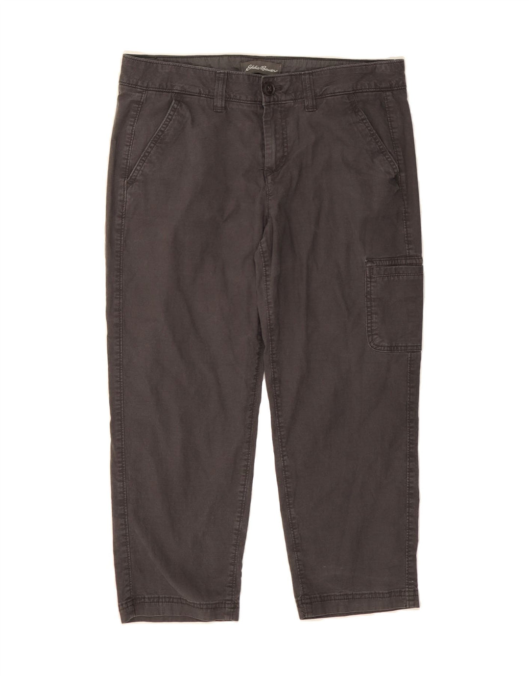 EDDIE BAUER Womens Straight Crop Cargo Trousers US 10 Large W34 L23 Grey Vintage Eddie Bauer and Second-Hand Eddie Bauer from Messina Hembry 