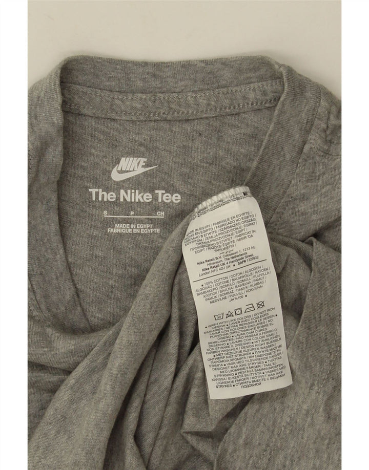 Nike T-shirt top til mænd, lille grå flækket bomuld