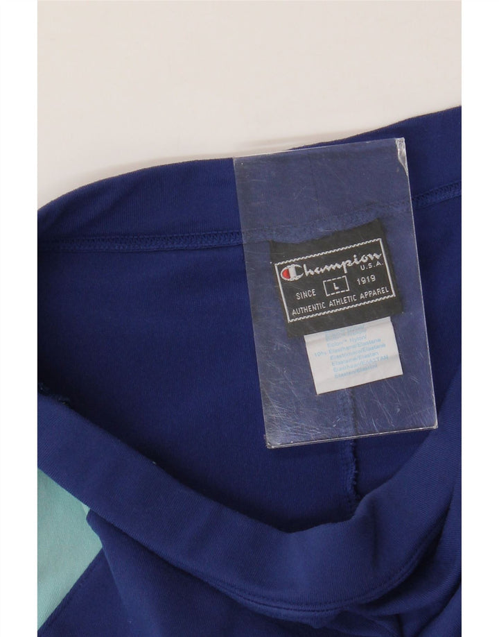 CHAMPION Drenge Sportshorts 11-12 år Large Navy Blue Colourblock Nylon