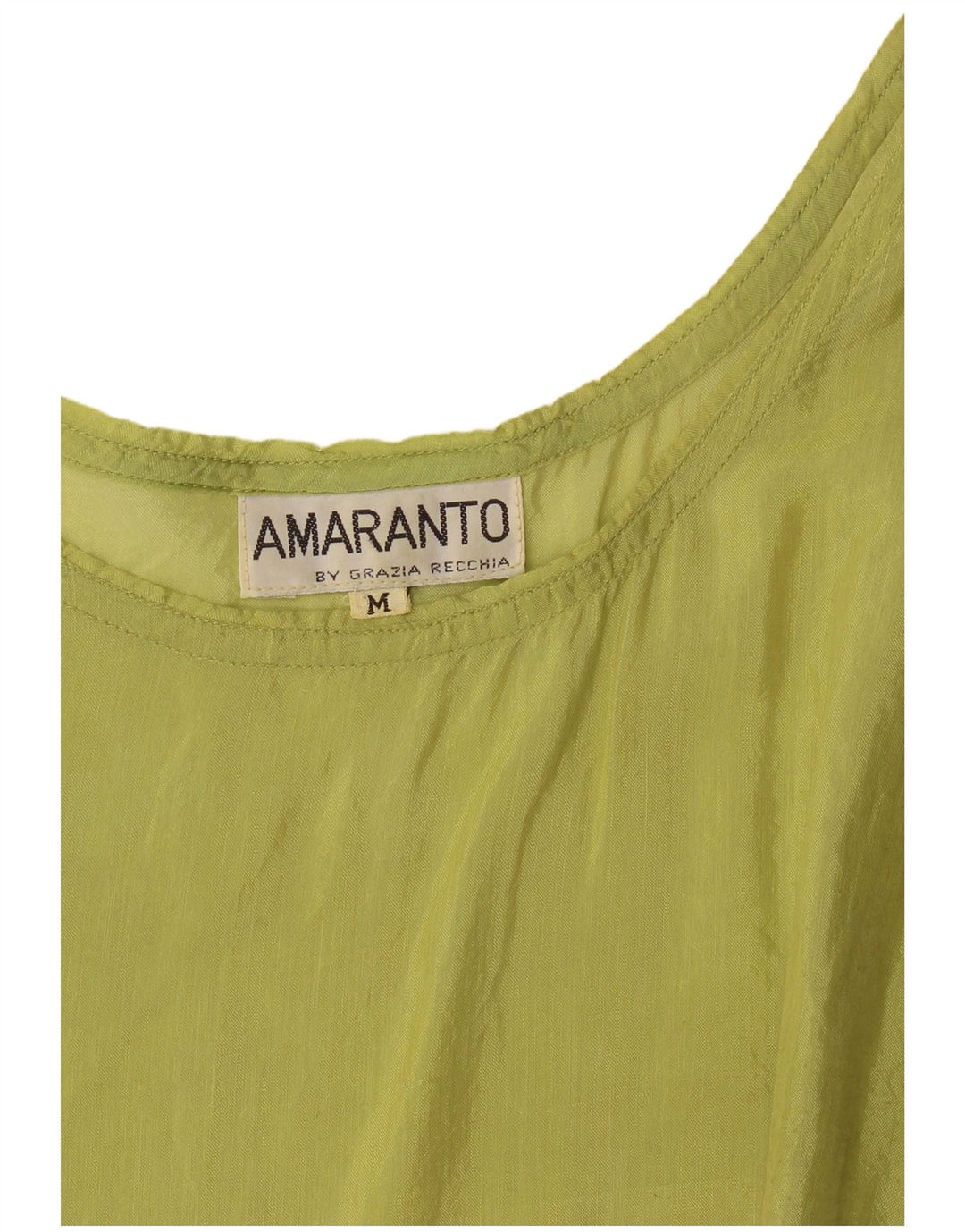 Amaranto Dame Ærmeløs Oversized bluse Top UK 14 Medium Green Viscose