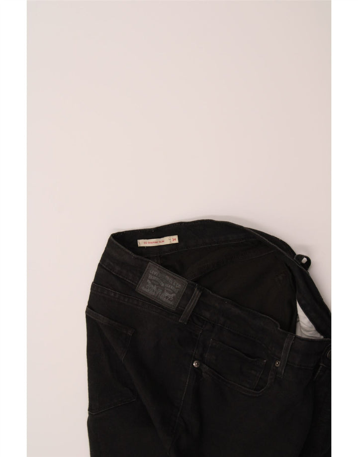 LEVI'S Womens Shaping Slim Jeans  W34 L23 Black Cotton Vintage Levi's and Second-Hand Levi's from Messina Hembry 