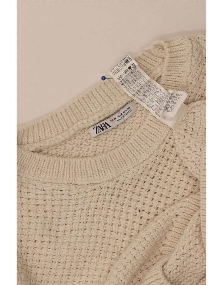 ZARA sweater med rund hals til mænd mellembeige polyester