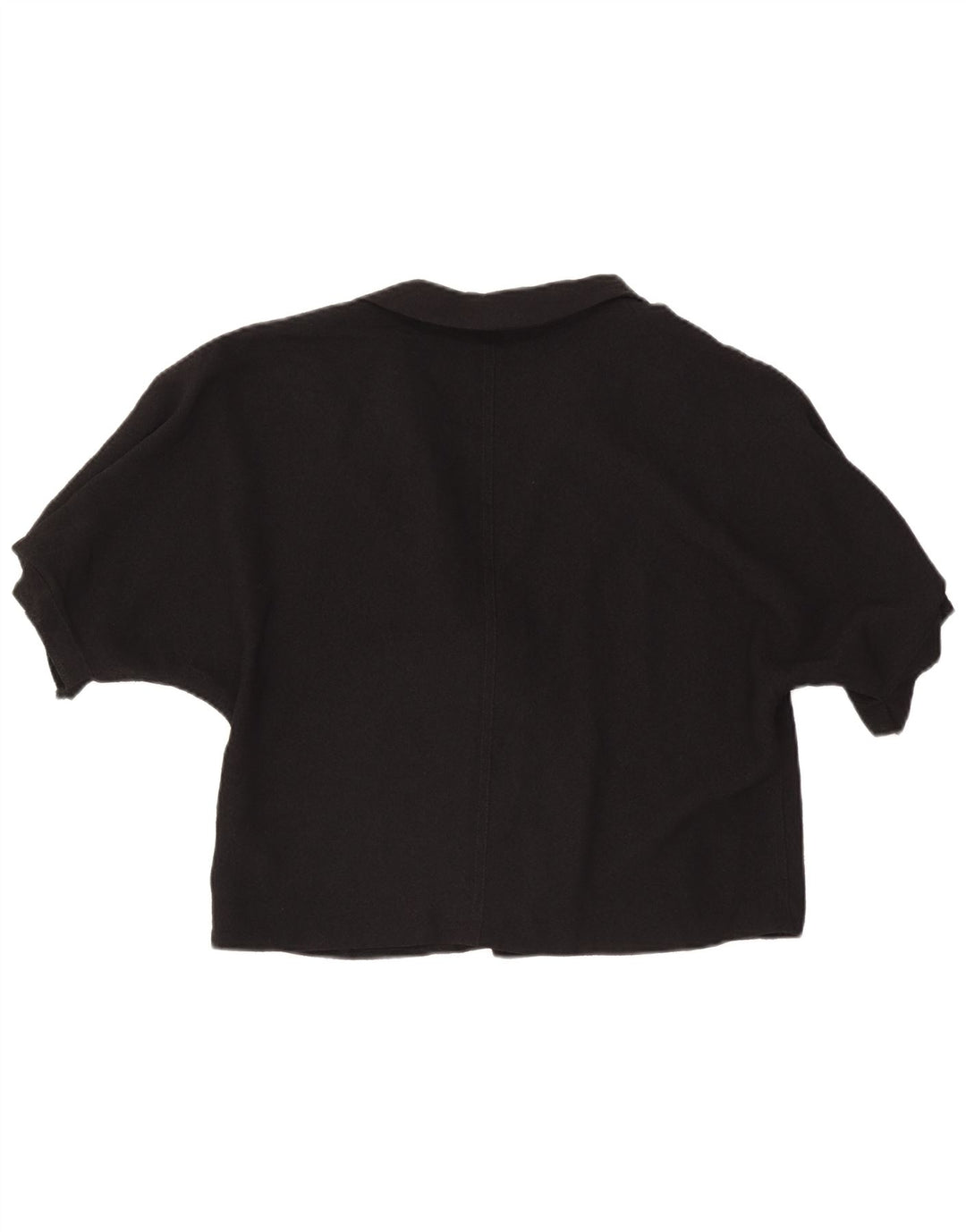Zara Dame Kortærmet Bolero Jacket UK 16 Stor Sort Viscose