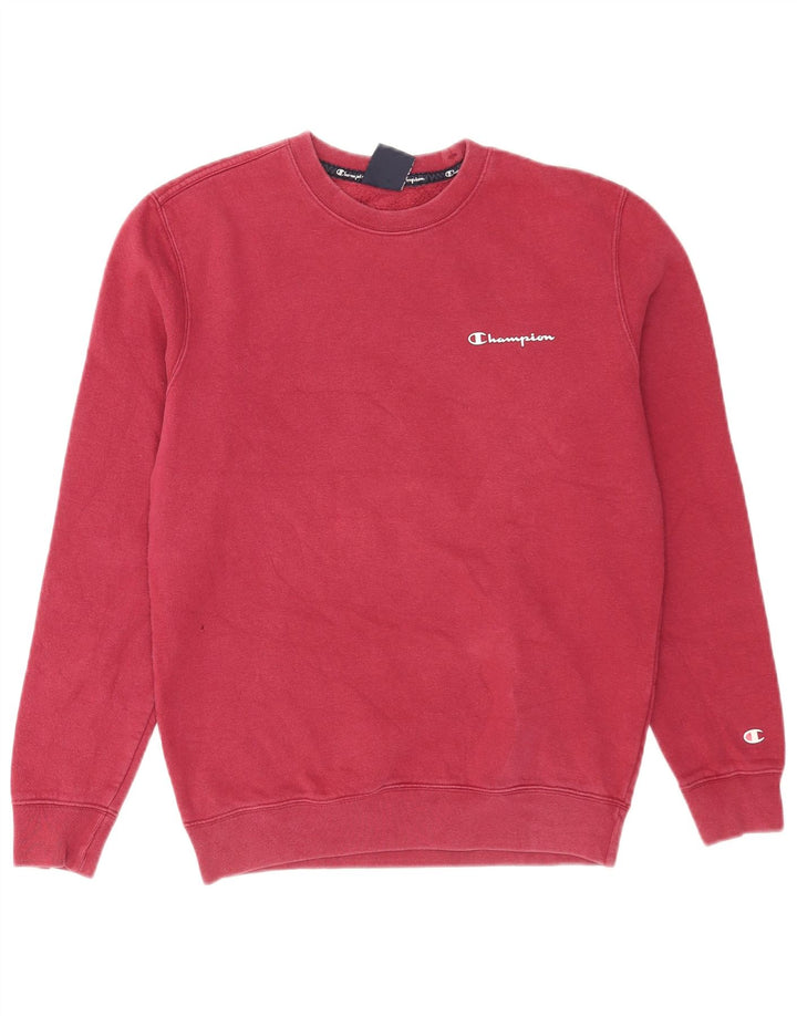 Champion Herre Sweatshirt Jumper Small Burgundy