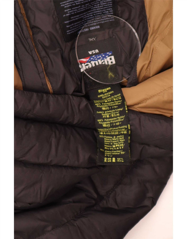 Blauer Polstret Herrejakke UK 44 2XL Sort Polyamid