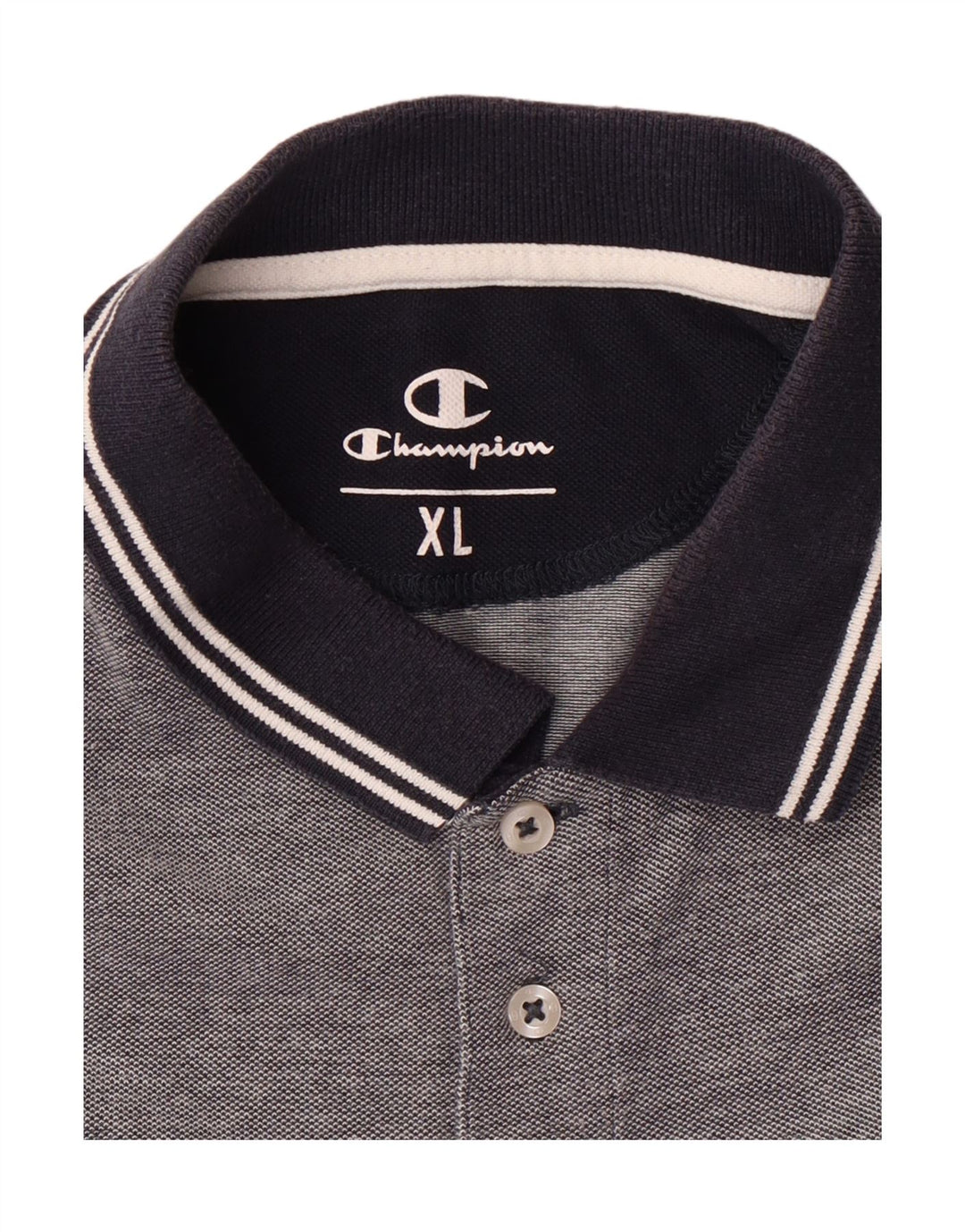 CHAMPION Mens Polo Shirt XL Navy Blue Cotton Vintage Champion and Second-Hand Champion from Messina Hembry 