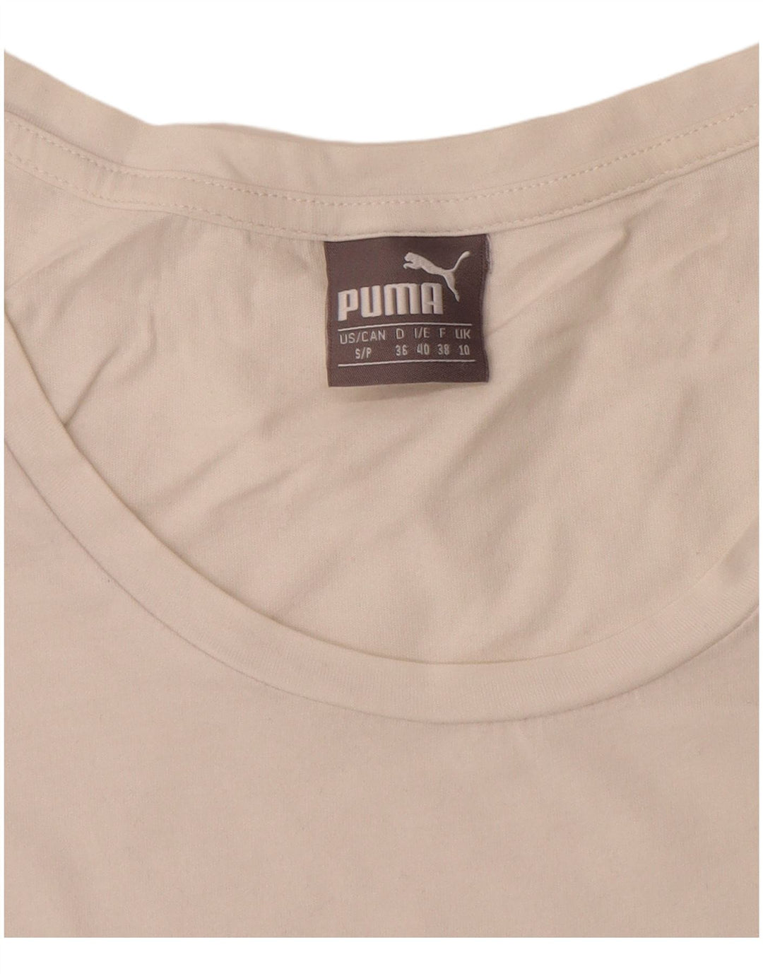 Puma T-Shirt Top UK 10 Small White