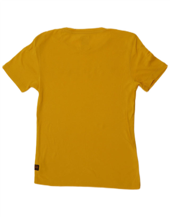 G-Star Herre Grafisk T-Shirt Top Stor Gul Bomuld