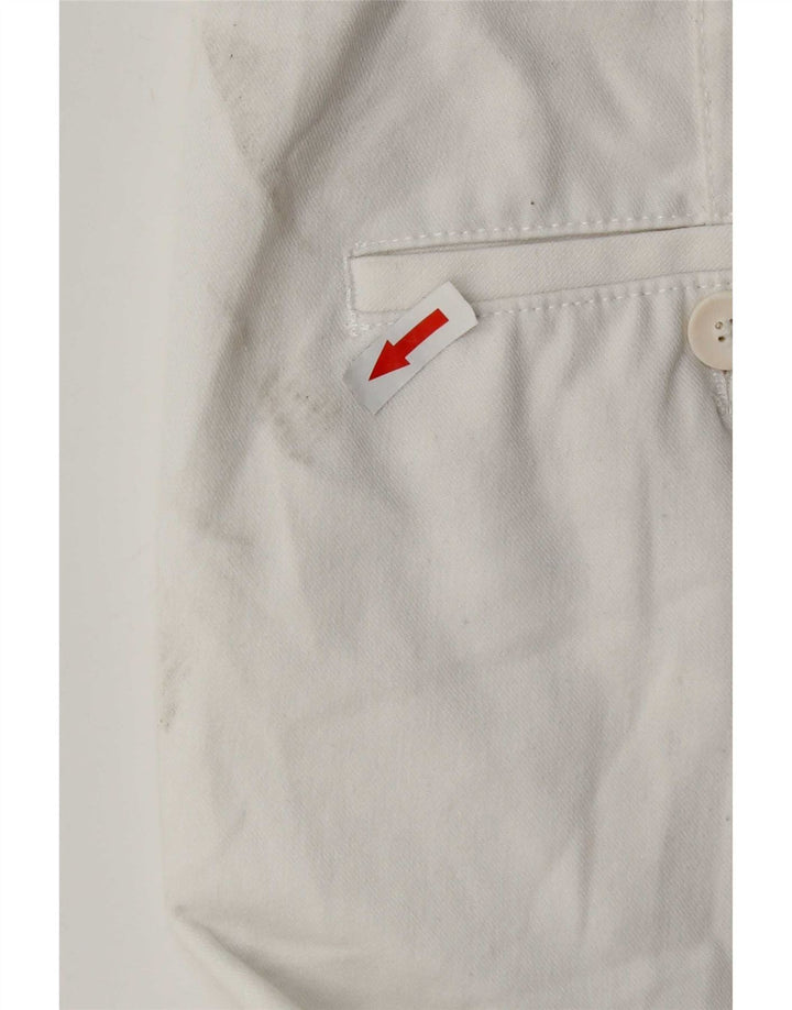 Zara Herre Slim Chino Bukser EU 38 Small W30 L28 Hvid Polyester