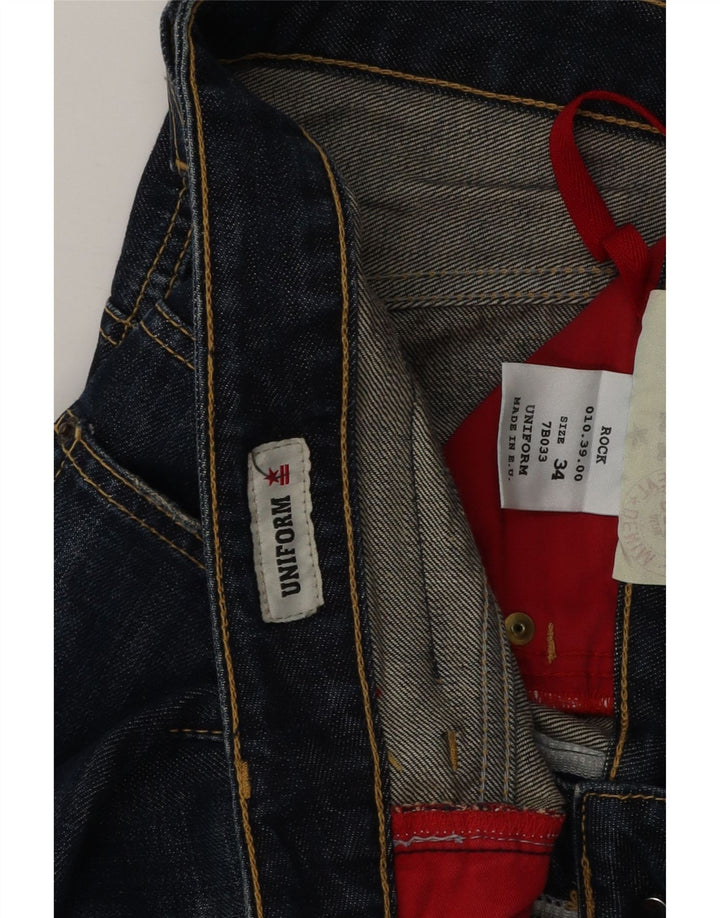 Uniform Herre Straight Jeans W34 L32 Blå Bomuld