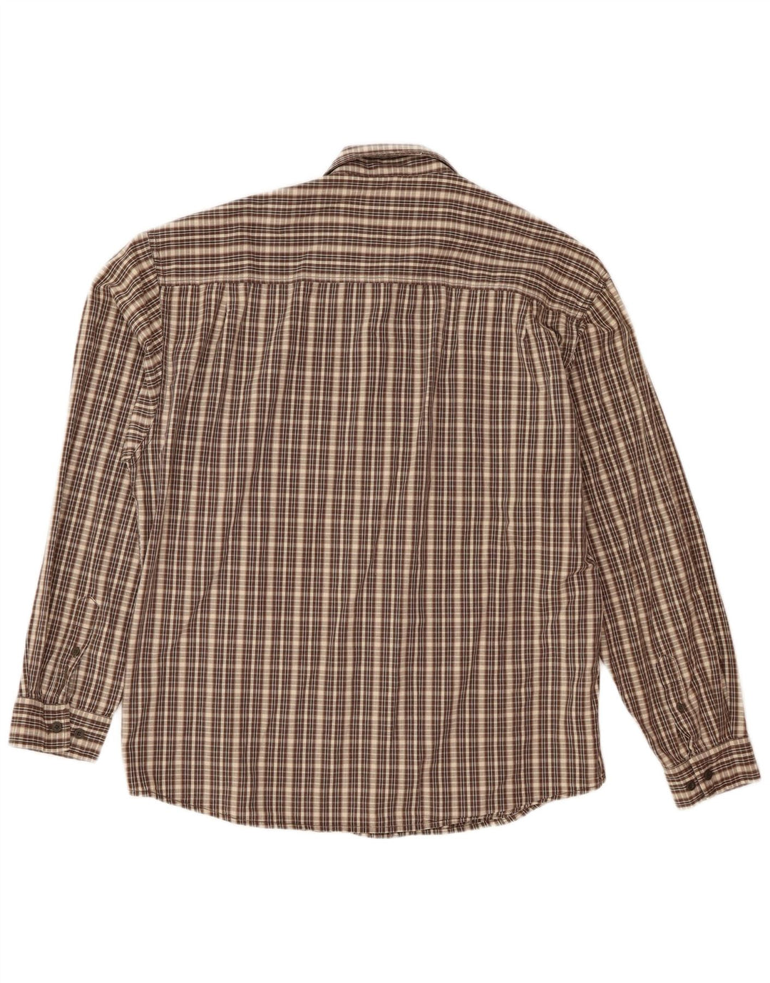 Wrangler herre flannelskjorte XL brun ternet bomuld