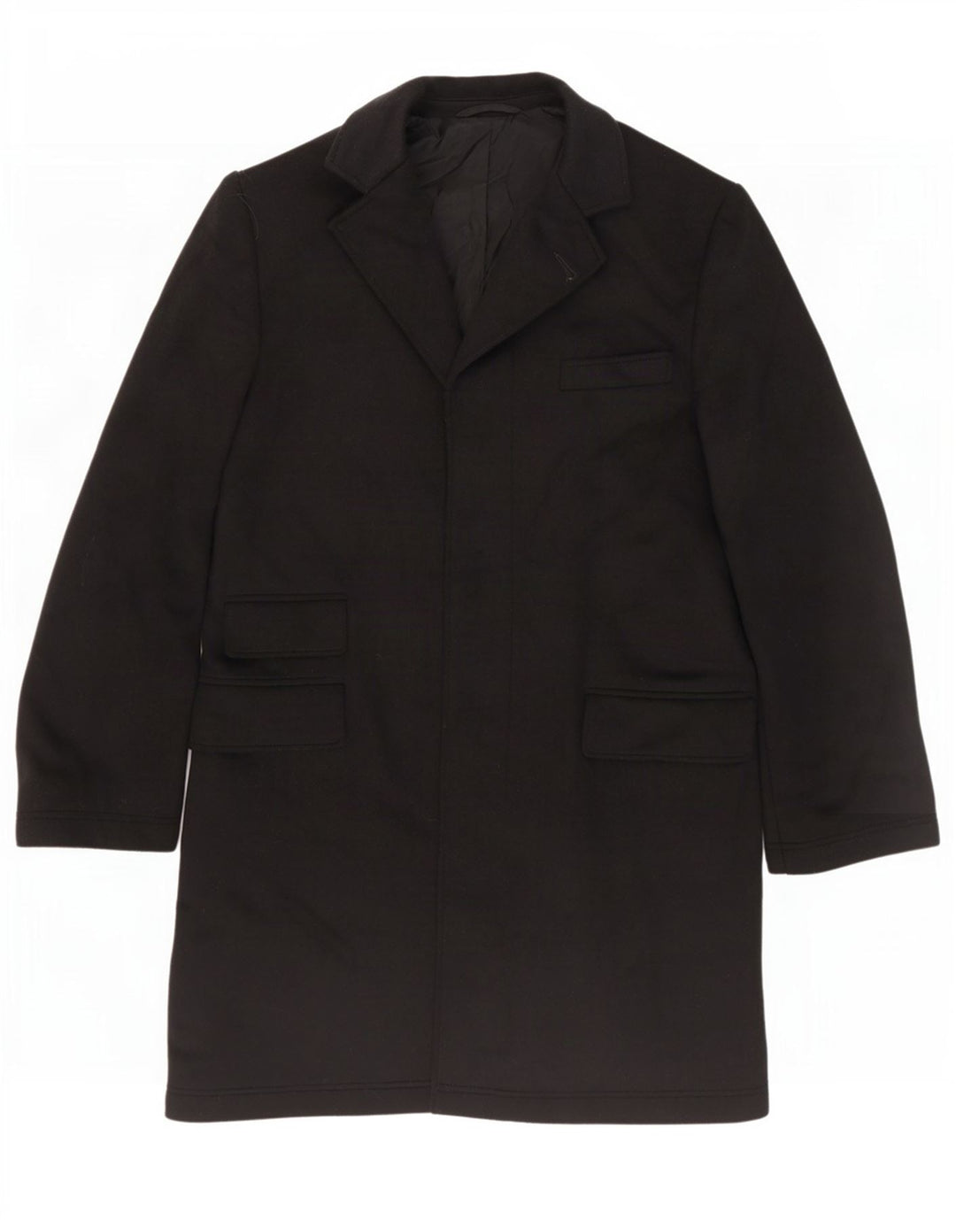 French Connection Dame Overfrakke EU 38 Medium Sort Uld