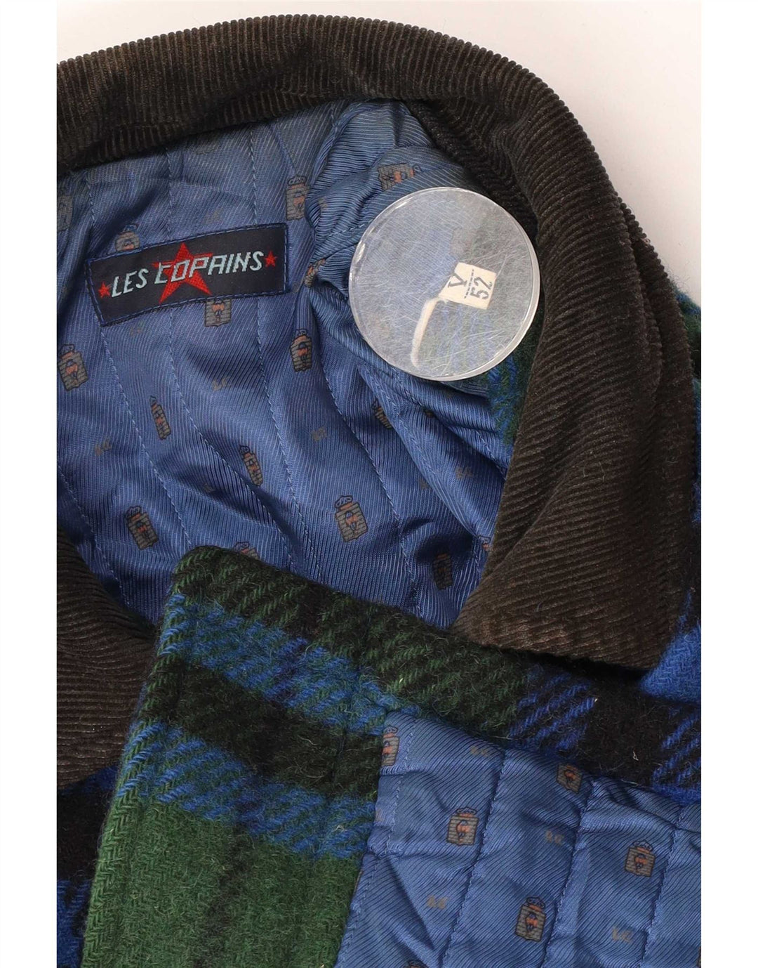 Les Copains Herre Utility Jacket IT 52 XL Grøn Plaid