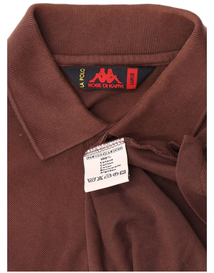 Kappa herre poloshirt Stor brun bomuld