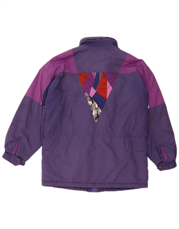 SERGIO TACCHINI Skijakke med hætte til mænd UK 40 Stor marineblå farveblok