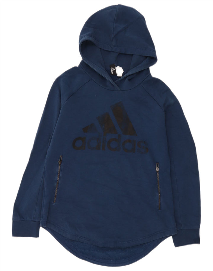 Adidas Grafisk hættetrøje til mænd mellemblå bomuld