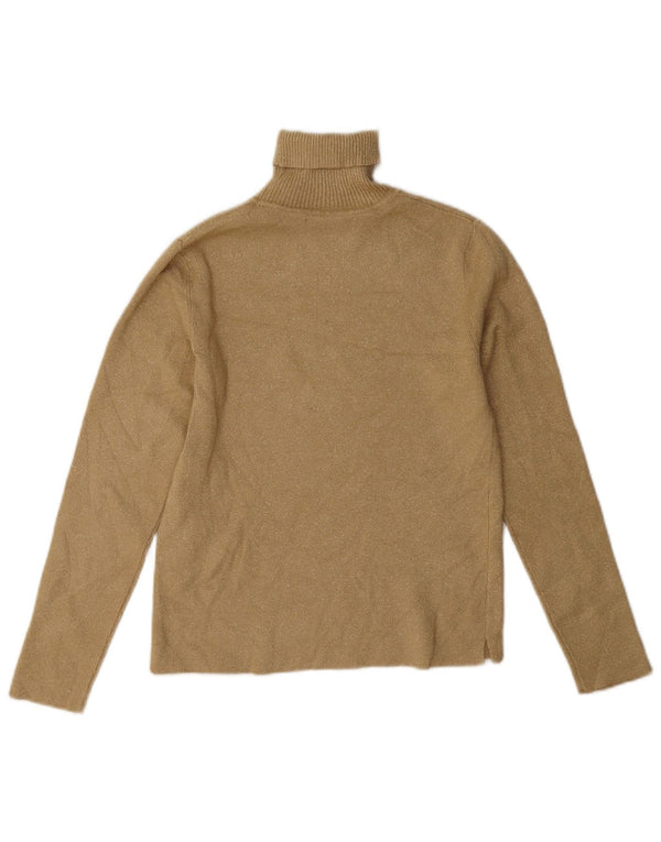 Zara Pige Rullehalstrøje 11-12 År Beige Viscose