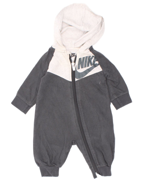 Nike Baby Boys Grafisk Jumpsuit med hætte 0-3 måneder Grå Colourblock Bomuld