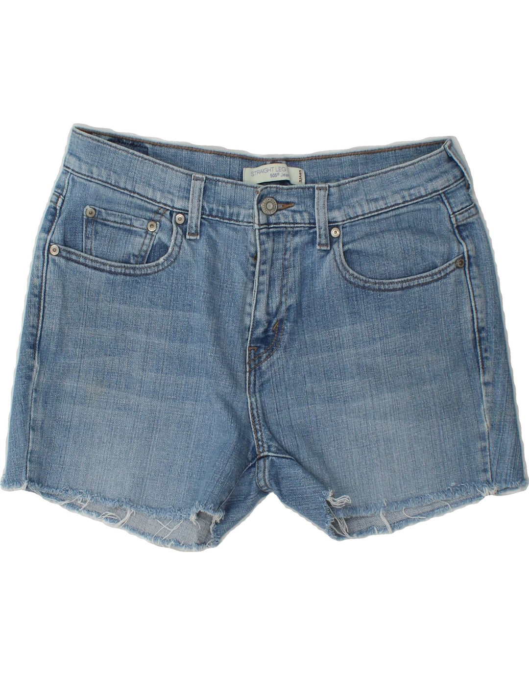 LEVI'S Womens 505 Denim Shorts US 8 Medium W30 Blue Cotton Vintage Levi's and Second-Hand Levi's from Messina Hembry 