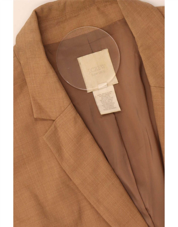 J. Crew Dame 2-knaps blazerjakke US 10 Stor brun uld