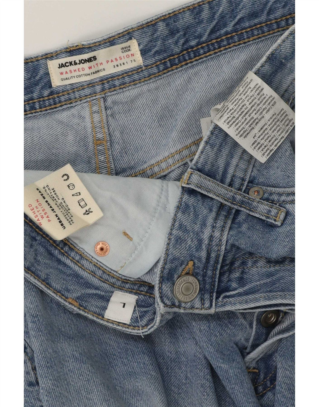 Jack & Jones Herre Chris Denim Shorts Large W34 Blå Bomuld