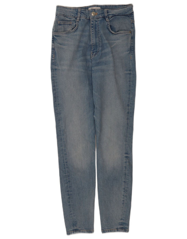 Zara Dame Slim Jeans EU 38 Small W28 L28 Blå Bomuld