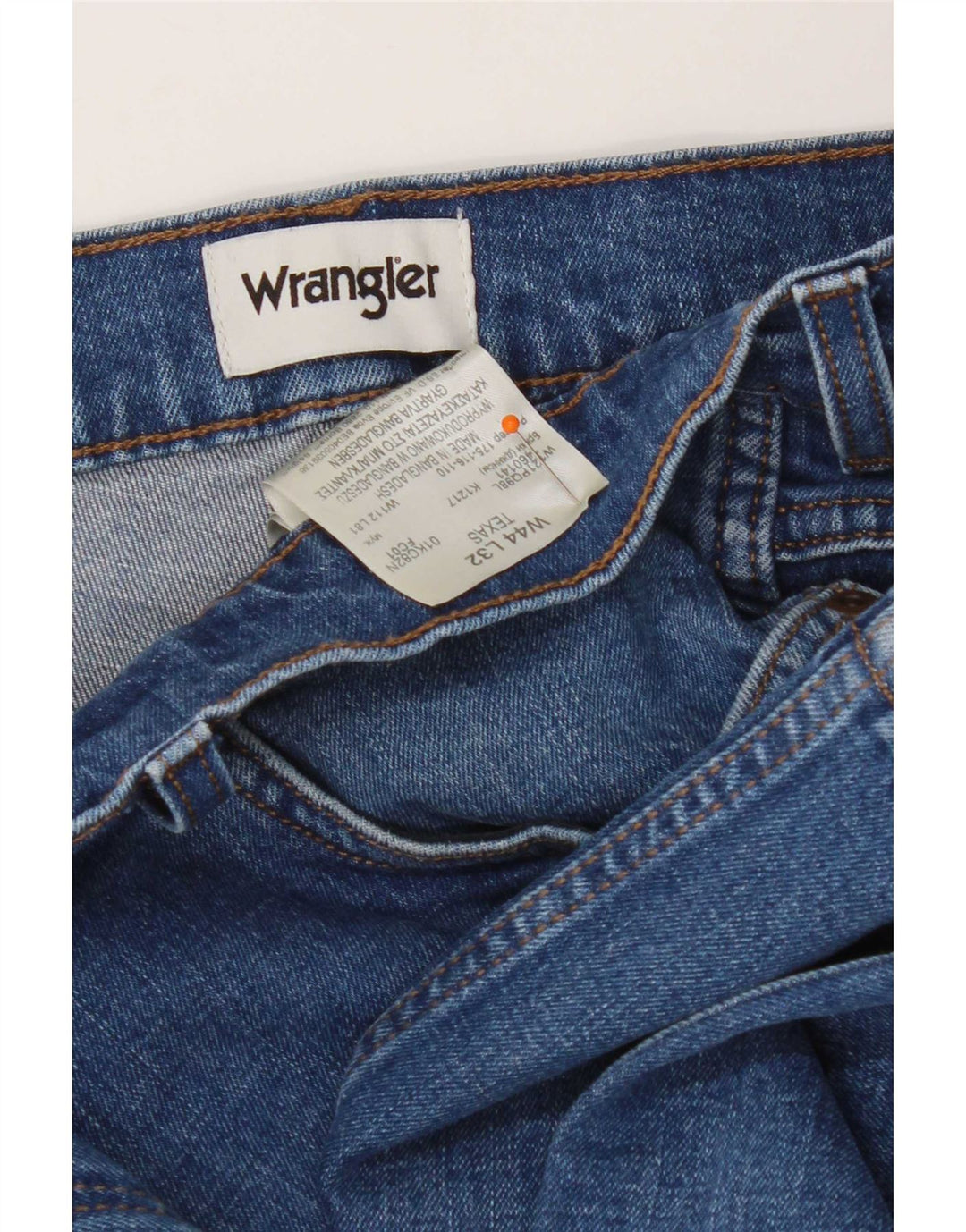 Wrangler Herre Texas Straight Jeans W44 L32 Blå Bomuld