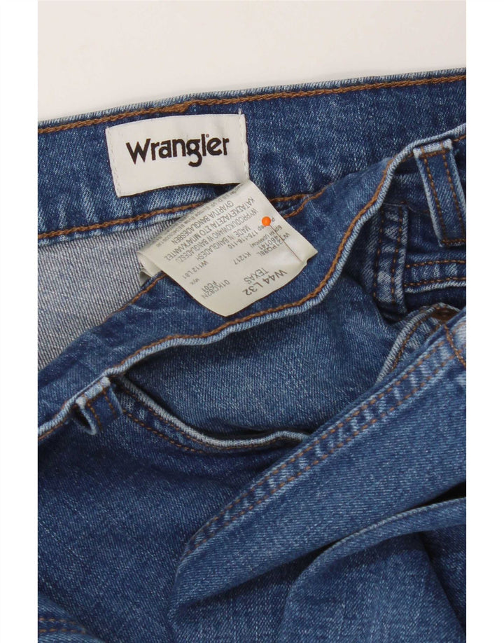 Wrangler Herre Texas Straight Jeans W44 L32 Blå Bomuld