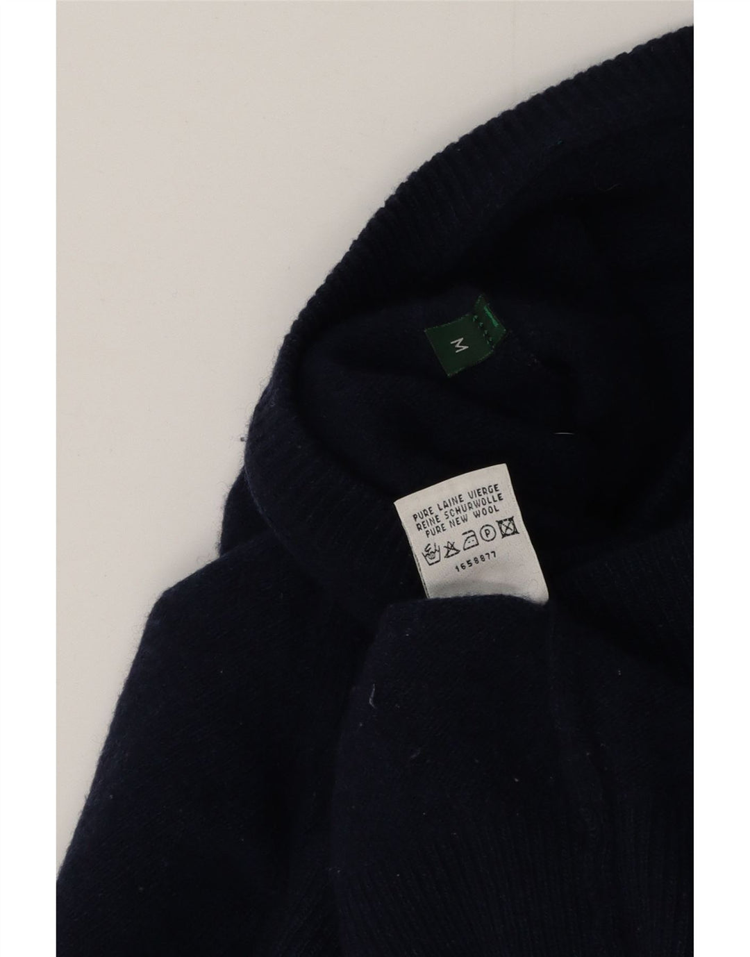 Henry Cottons Herre V-hals sweater Medium Navy Blue Virgin Wool
