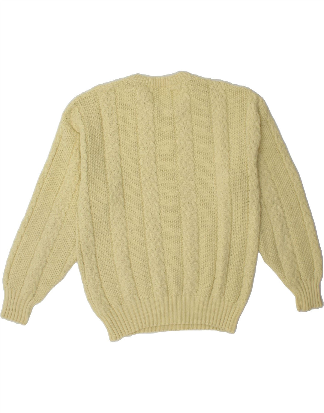 VINTAGE Womens Crew Neck Jumper Sweater UK 14 Large Yellow Vintage Vintage and Second-Hand Vintage from Messina Hembry 