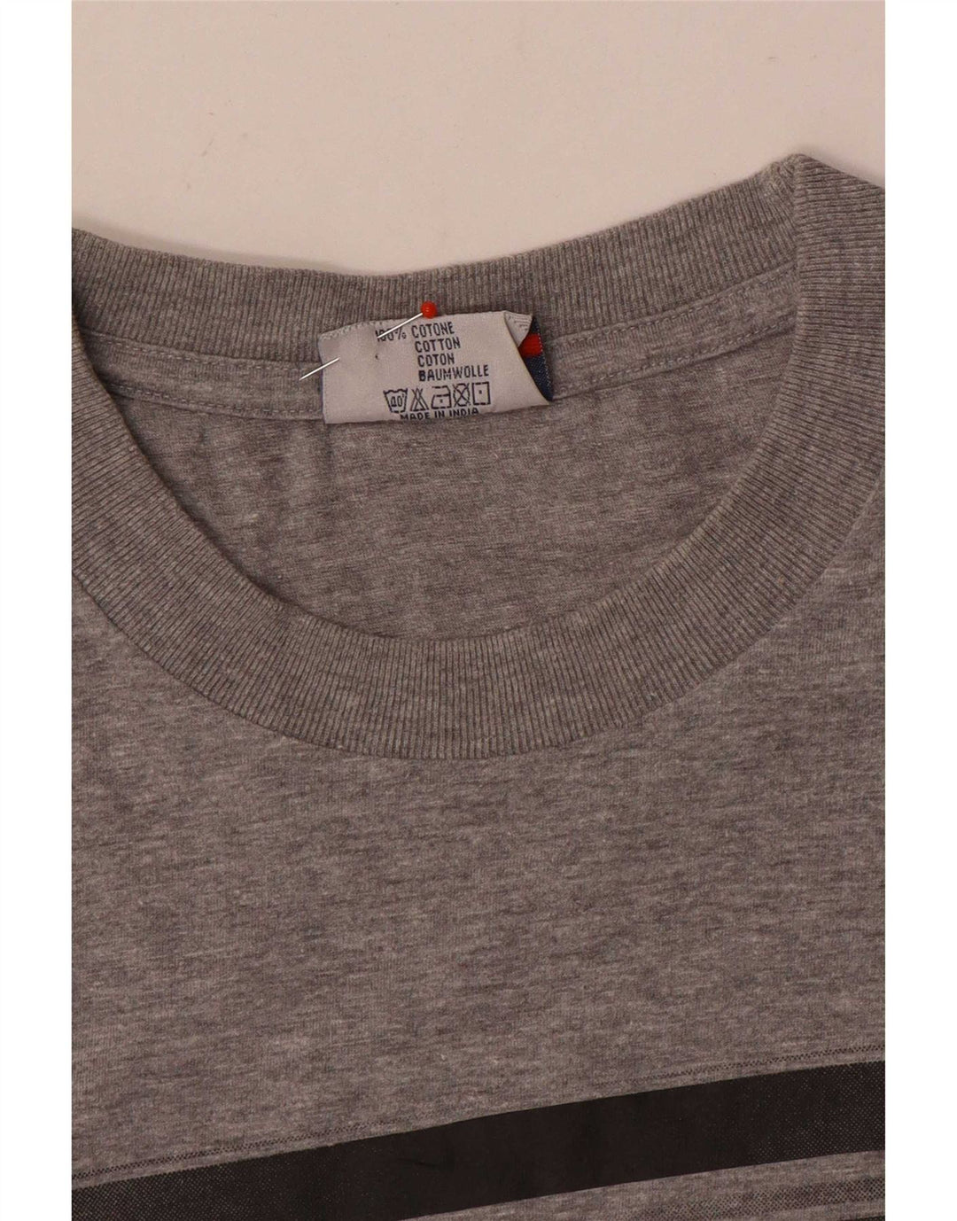 Fila Herre T-Shirt Top Stor Grå Bomuld