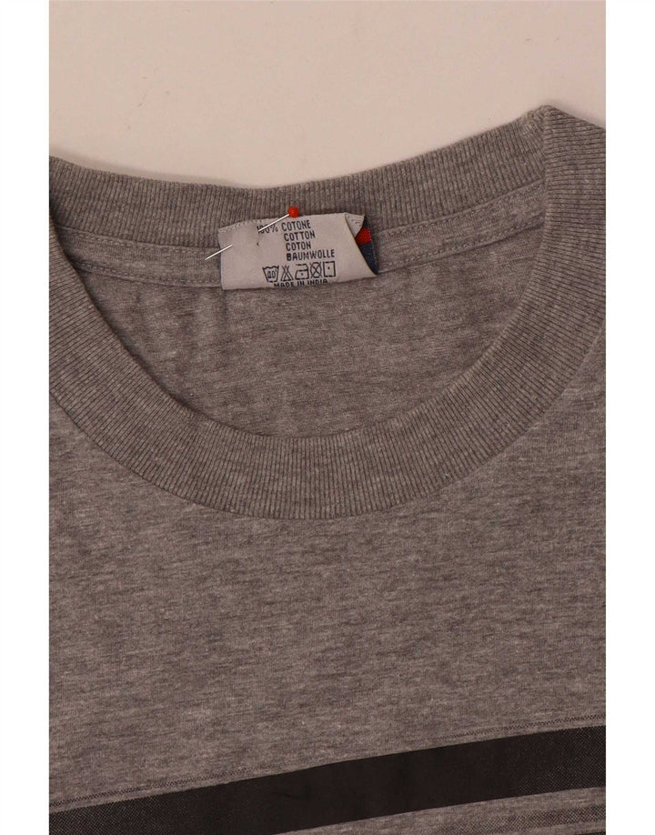 Fila Herre T-Shirt Top Stor Grå Bomuld