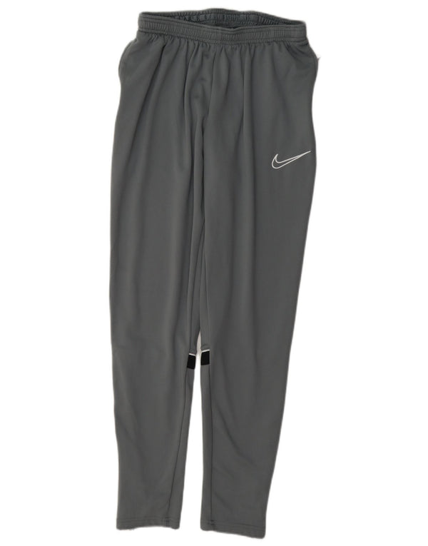 Nike Mens Dri Fit Tracksuit Trousers Medium Grey Colourblock Polyester