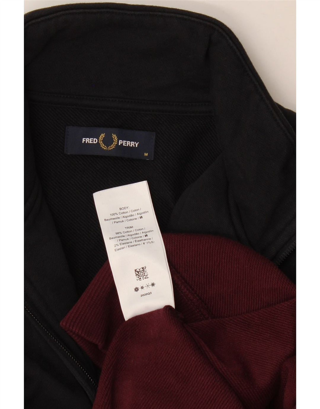 Fred Perry Herre lynlås-sweatshirt Jumper Medium Multicolored Colourblock