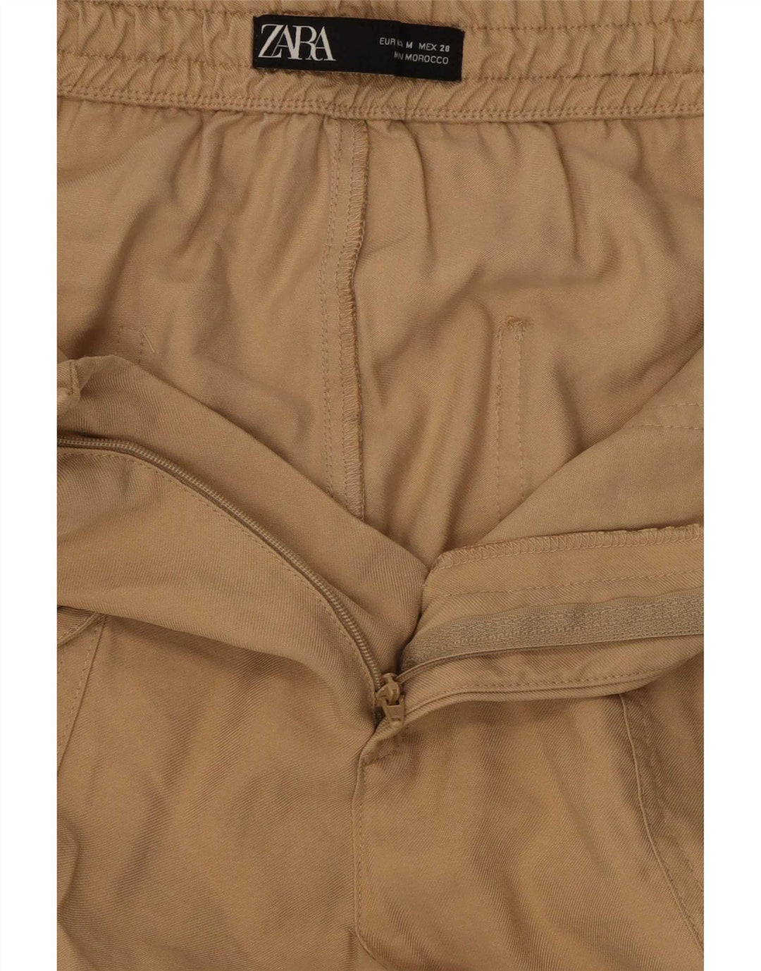 Zara Joggers Cargo Bukser Medium W28 L27 Beige Viscose