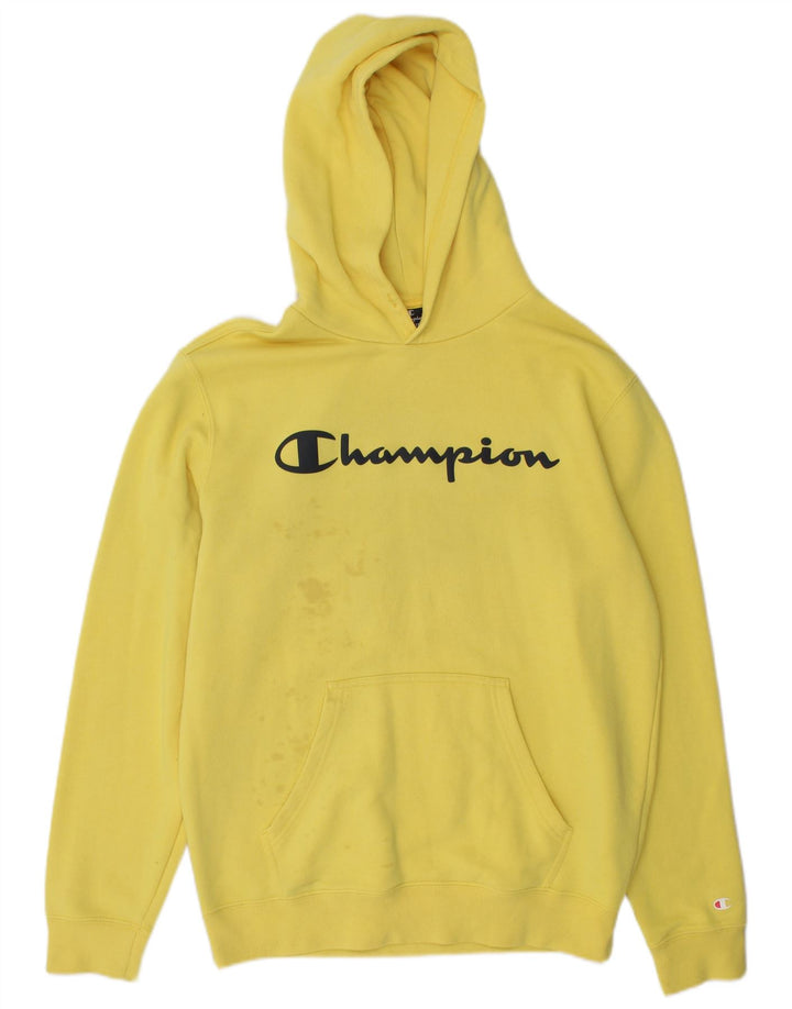 Champion Herre grafisk hættetrøje Jumper Medium Gul Bomuld
