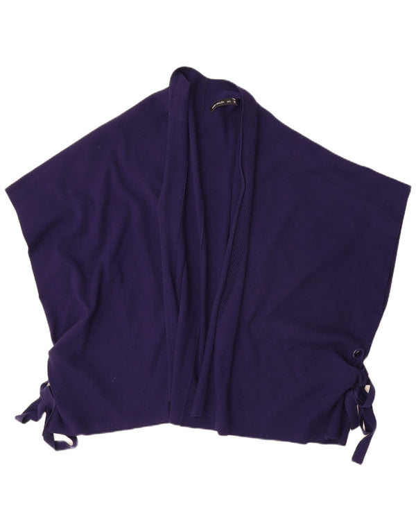 Karen Millen Dame Cape Cardigan Sweater UK 14 Medium Navy Blue Viscose