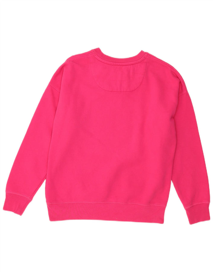 JACK WILLS Womens Oversized Graphic Sweatshirt Jumper UK 8 Small Pink