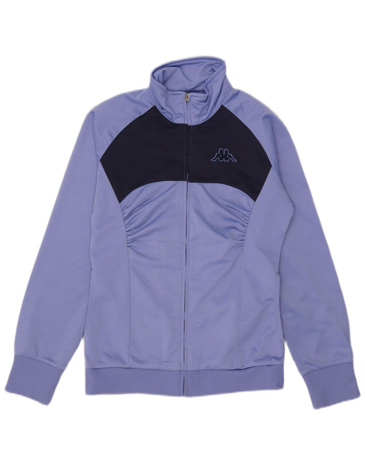 Kappa træningsdragt topjakke til kvinder UK 14 Stor lilla Colourblock Polyester